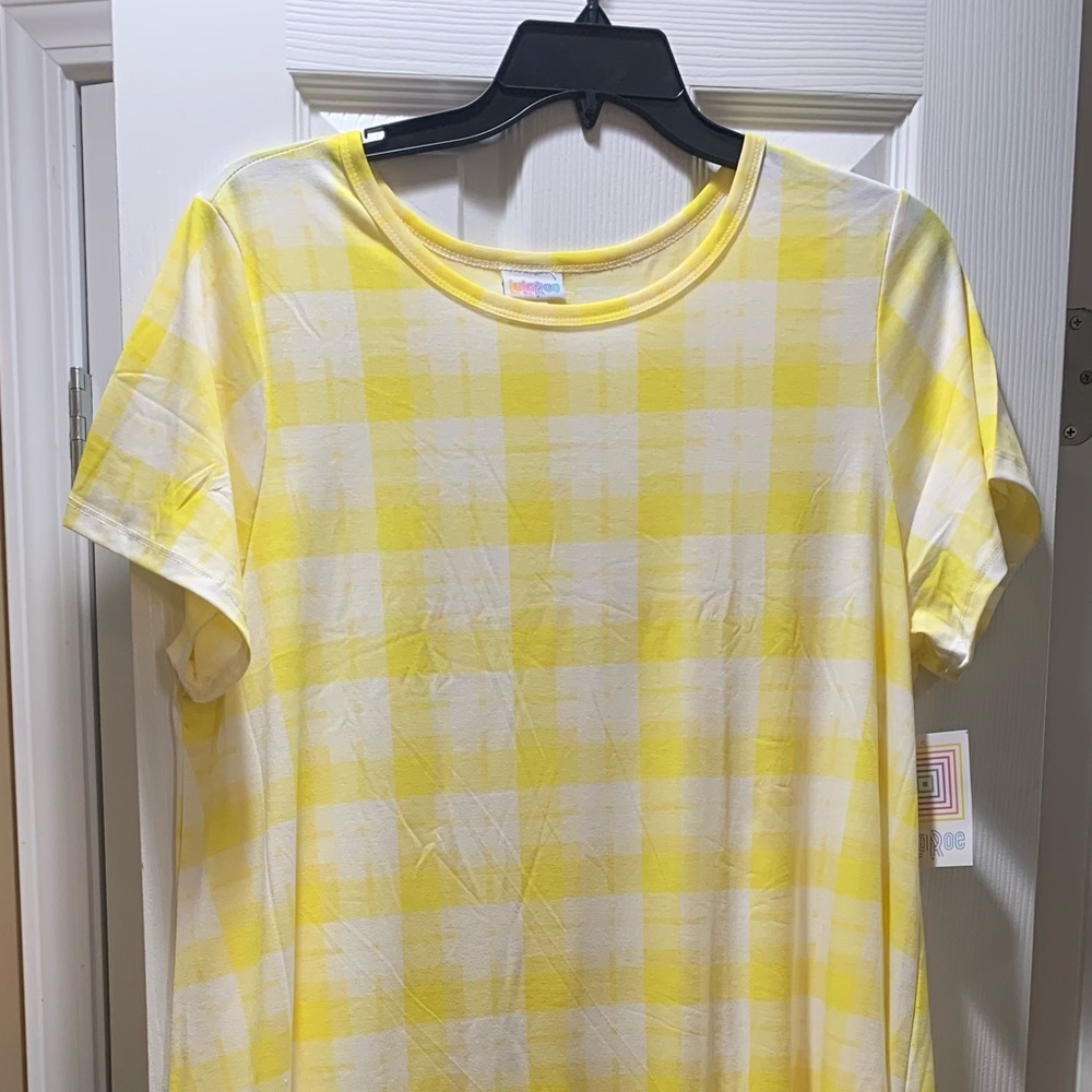 3x Lularoe Carly yellow and white